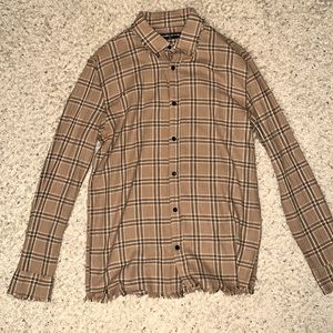 DISTRESSED CHECK SHIRT